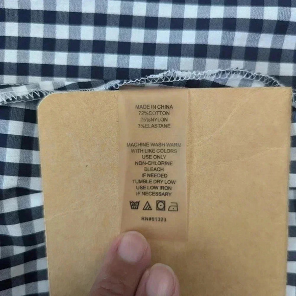 Vince Camuto Black and White Gingham Top -- Size S -- Preppy Jackie O Brunch - Picture 7 of 8